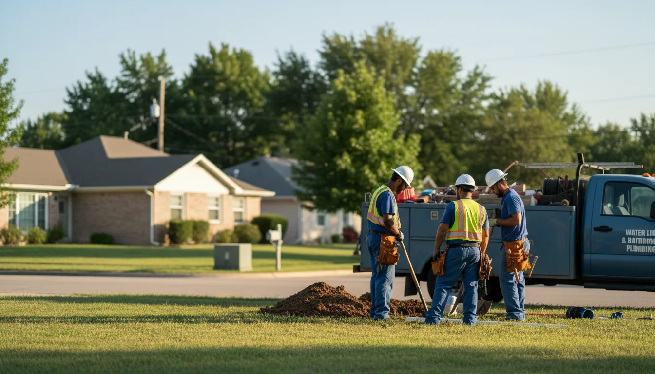 Residential water line and bathroom plumbing service in Embarrass, WI